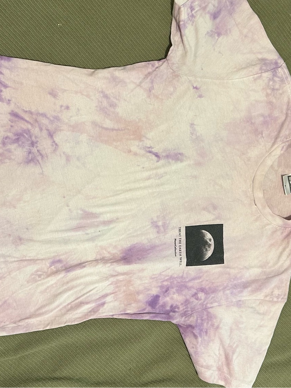 Moon Collective Tie-Dye Moon Graphic Short Sleeve Tee - Purple